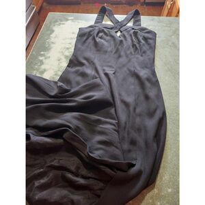 Vintage Vera Mont France black formal dress sz 36